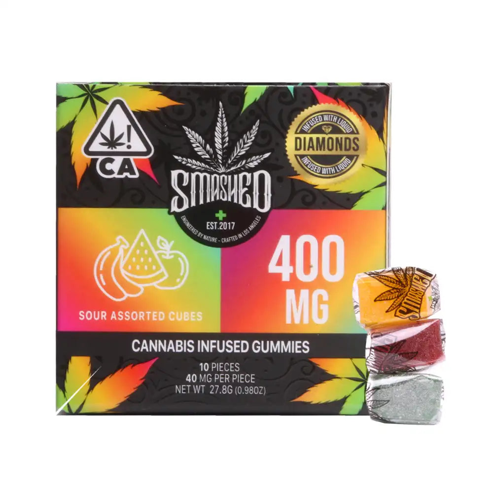 Smashed Sour Cubes 400mg (10 Flavors) – KUSH MATES